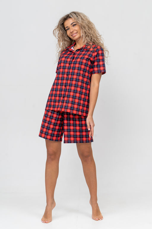 Костюм женский Натали из хлопка в клетку  фото 4