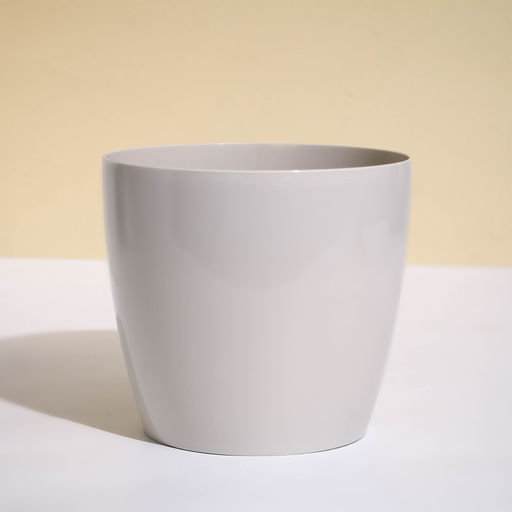 Цена за 2 шт. Кашпо для цветов, d=19 см, 3.5 л, пластик, бежевое