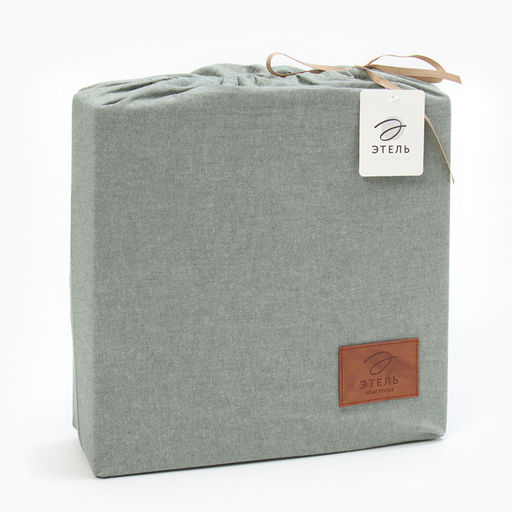 Постельное бельё Этель Denim 1.5 сп, 155х210см, 160х240см, 50х70-2шт, цвет оливковый, жатый хлопок, 140гр/  фото 12