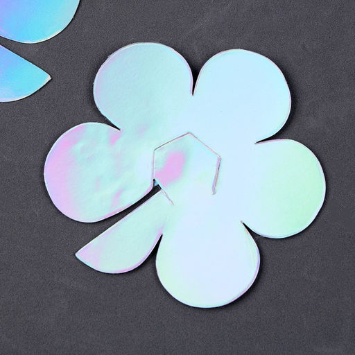 Цена за 2 шт. Топпер для торта Цветы, 6 шт., перламутр