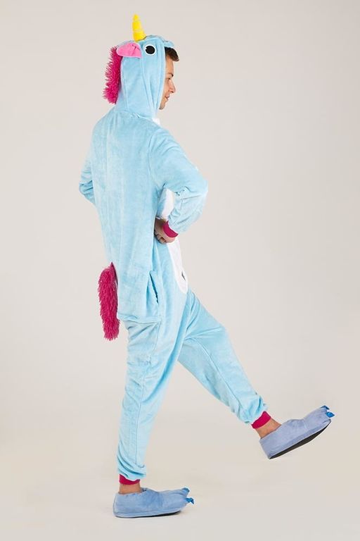 Пижама кигуруми голубой Единорог