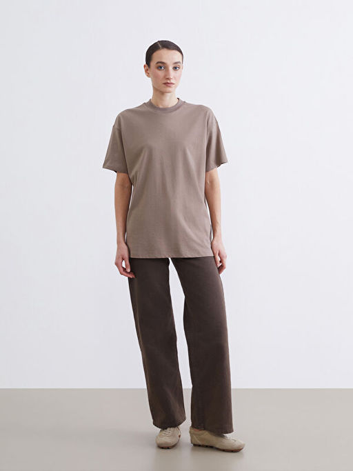 Bisiklet Yaka Kad?n Ti??rt