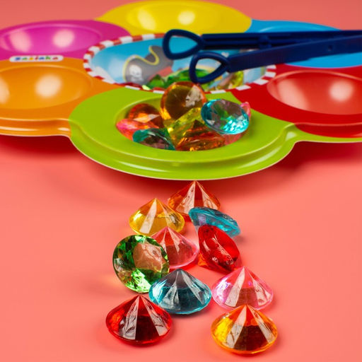 Сортер «Сокровища пиратов», по методике Монтессори, 6 цветов, с пинцетом, 3+