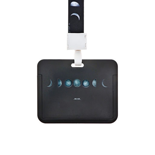 Бейдж горизонтальный, внешний, 100 х 80мм, внутренний 52 х 82мм, лента 42 см, Луна - Calligrata фото 2