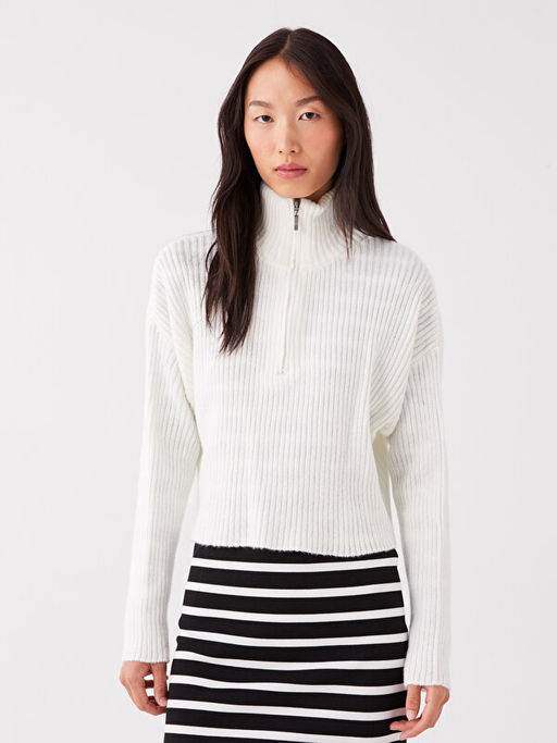 Dik Yaka Kad?n Triko Kazak