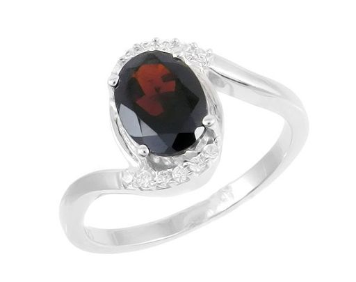 Кольцо из серебра гранат, Кипр