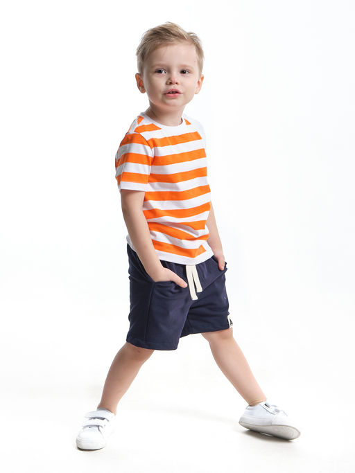 Комплект с шортами UD 6498/22-9846 оранж/полоса - Mini maxi фото 4