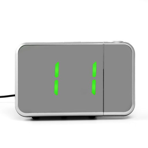 Часы электронные настольные, USB, календарь, будильник, с проекцией, зелёная индикация