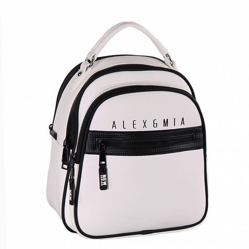 Рюкзак 8873CD white Alex&Mia
