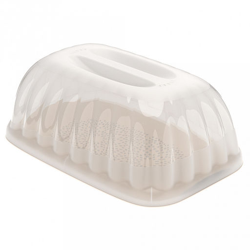 Хлебница 40,6х26,6х16,7см, с вкладышем-сушилкой, прозрачная крышка, полипропилен (Россия)