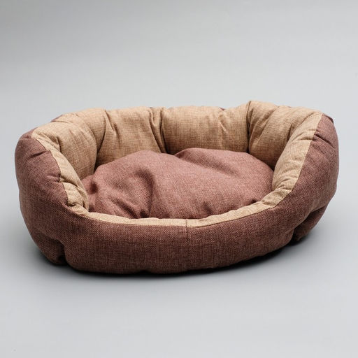 Лежанка Комфорт, 49 х 36 х 17 см, рогожка, коричневый - Simaland фото 3