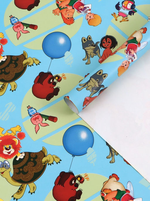 Цена за 10 шт. Бумага глянцевая «Добрые мультики», 70 × 100 см