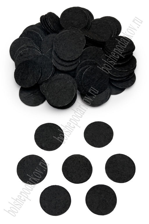 Фетровые кружочки 2,5 см (2000 шт) SF-3038, черный