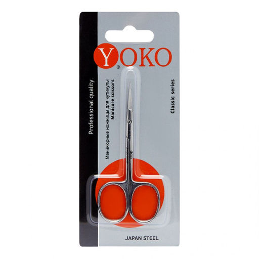 YOKO Ножницы для кутикулы / SN 017, изогнутые, ручная заточка, 102 мм
