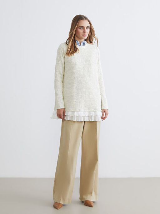 Bisiklet Yaka Dokulu Kad?n Tunik