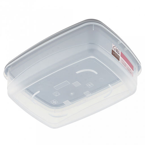 "PATTERN FLEX" Контейнер для продуктов пластмассовый 1,3л, 20,2х15х6см, прямоугольный, с гибкой крышкой, пепельный жемчуг, подходит для СВЧ (Россия)