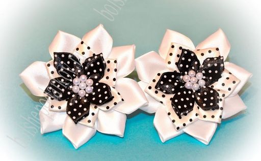 Лента атласная в горошек 0,6 см*25 ярд (10 бобин) SF-1368, розовый №094 - No name фото 2