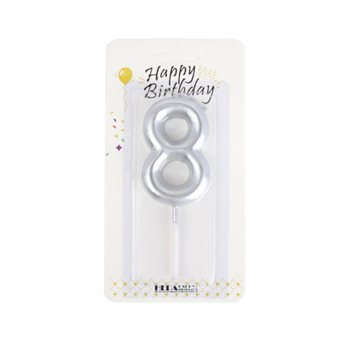 Свеча Цифра / KL-8 /уп 12/600/серебро (1) - Галеонтрейд фото 21