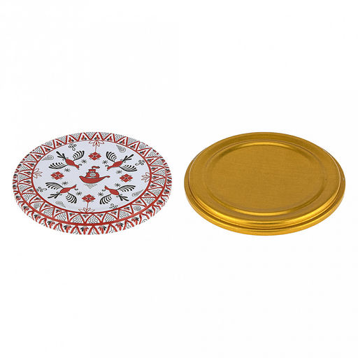 Крышка СКО1-82-18 Старинные обычаи, для бытового консервирования, с уплотнителем, пищевая жесть марки ЭЖК, ТУ BY 810001397.001-2017, s0,18мм, упаковка: 49шт золото/1шт литография, термоусадочная пленка, т.м. Maria (Беларусь) - Домашняя мода фото 4