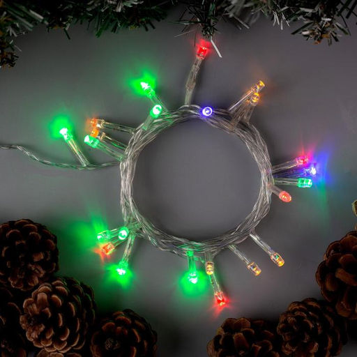 Гирлянда Нить 2.5 м, IP20, прозрачная нить, 25 LED, свечение RG/RB, мигание, 220 В