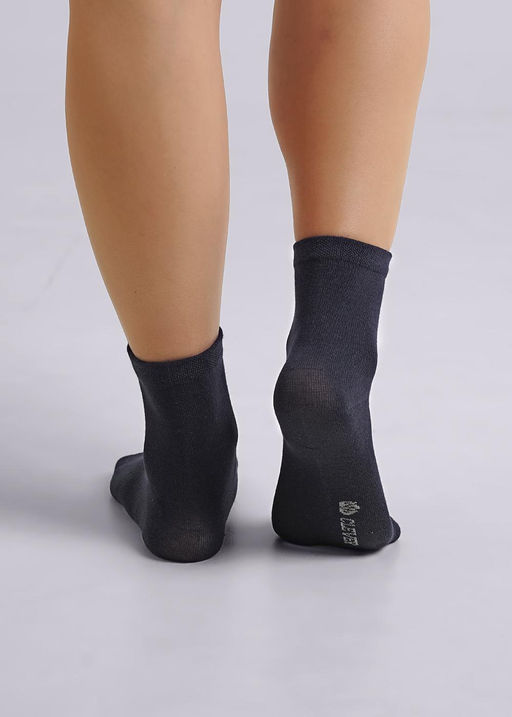 CLE Носки жен.Д201 хл+эл логот т.синий - Clever wear фото 2