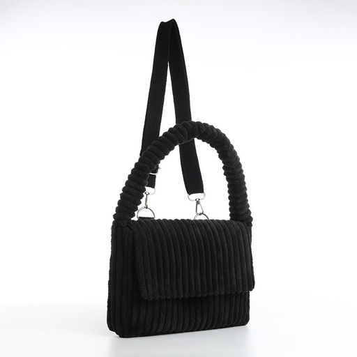 Сумка молодёжная на магните, 25.5×4.5×18.5 см, чёрная