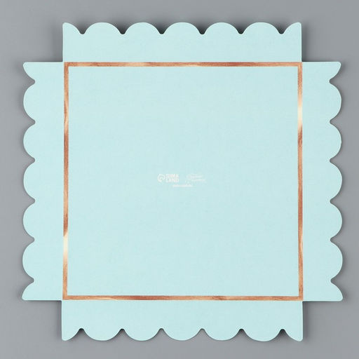 Цена за 5 шт. Коробка кондитерская, сундук, упаковка, «Бирюза», 16×16×18 см