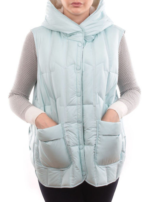 24-618 LT. BLUE Жилет утепленный женский (пух) - Fashion фото 3