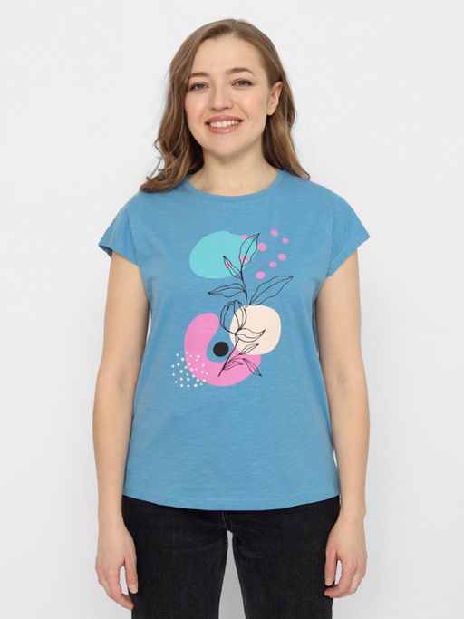 CRB wear/FSMW 60253-42 Футболка женская,синий/Ex.Cherubino  фото 4