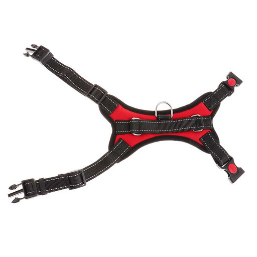 Шлейка К7 мягкая светоотражающая, размер L, ОГ 64-86 см, вес 18-27,5 кг, красная - Пижон фото 7