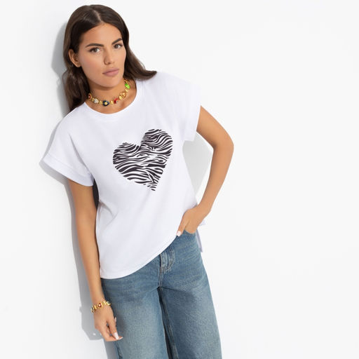 Футболка со спущенным плечом Оттенок настроения (heart) - Charutti фото 2