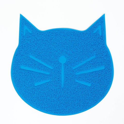 Коврик 2-в-1 под миску/туалет животных 38 х 38 см синий - Пижон фото 3