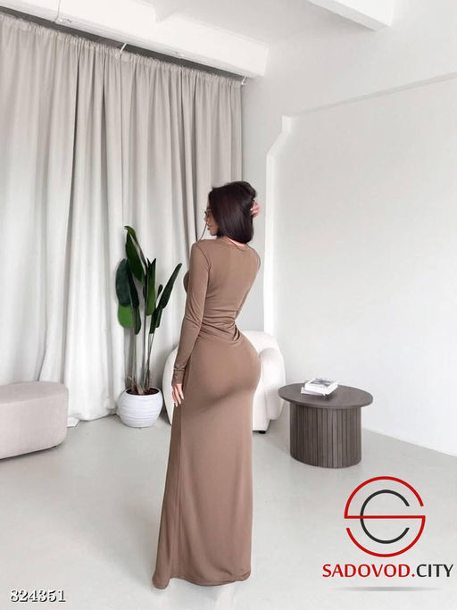 Платье женское однотонное