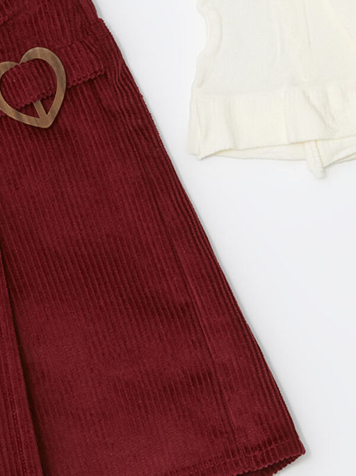 Beli Lastikli K?z Bebek ?ort Etek ve K?lotlu ?orap 2li