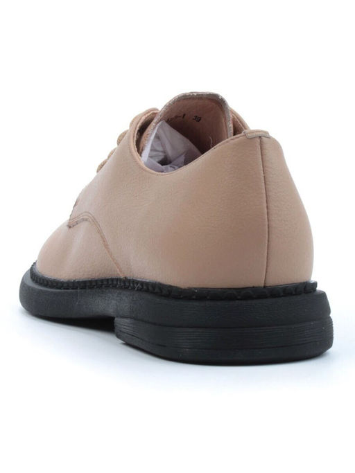 03-DCO125-1 DK. BEIGE Полуботинки женские (натуральная кожа)