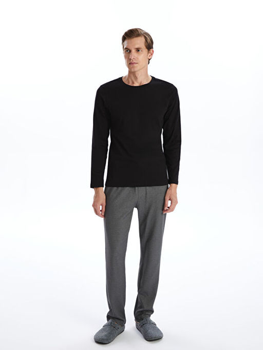 Bisiklet Yaka Uzun Kollu Erkek Atlet