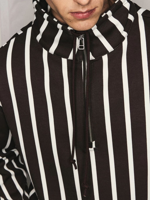 Толстовка в полоску на молнии / Zarina  фото 6