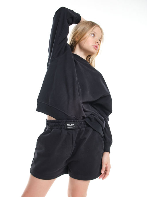 Шорты для девочки подростковые 22-7630 св.серый меланж - Mini maxi фото 30