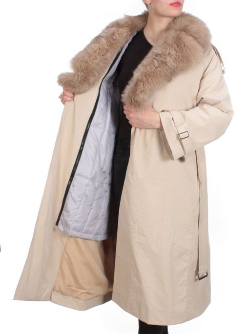 21003 BEIGE Пальто зимнее женское MAILILUO (150 гр. холлофайбера) - Fashion фото 7