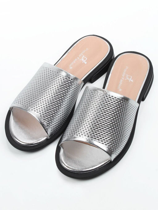 08-B34F-67C GREY/SILVER Босоножки женские (натуральная кожа)