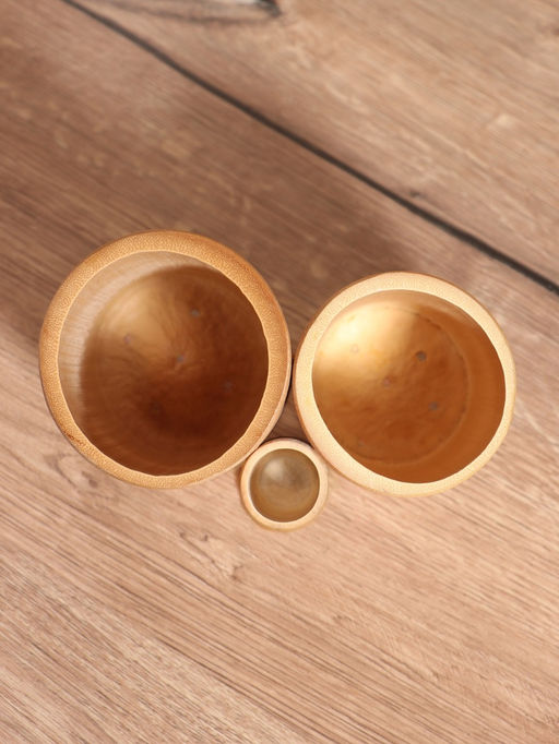 Подставка для столовых приборов, тройная 17 см, бамбук - Simaland фото 5