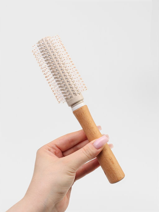 Брашинг для волос LIGHT, деревянный, d=25 мм, 23 см