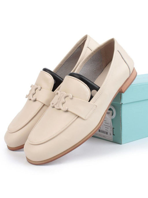 06-PDJ70-2 BEIGE Туфли женские (натуральная кожа) - Фабричный китай фото 15