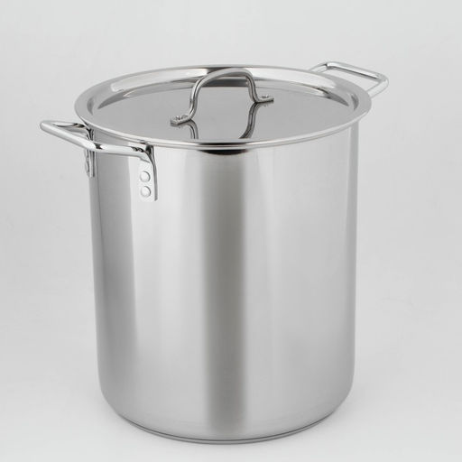 Кастрюля Катунь «Общепит», 20 л, d=30 см, h=33 см, с крышкой, капсульное дно, индукция, нержавеющая сталь, хромированная