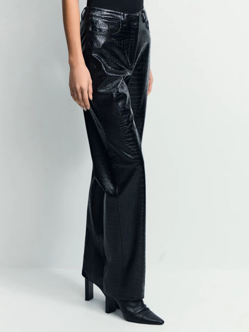 Прямые брюки из искусственной кожи / Zarina