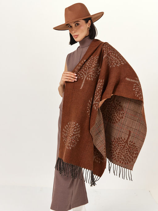 в составе ШЕРСТЬ  и КАШЕМИР Большой, мягкий, теплый  двусторонний палантин - Tantino фото 5