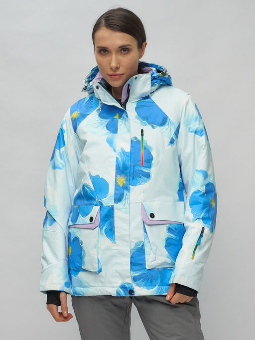 Горнолыжный костюм женский голубого цвета 020231Gl