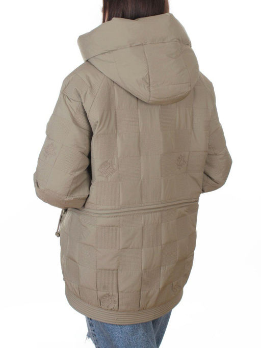 A05 BEIGE/GREEN Куртка стеганая зимняя женская (150 гр. холлофайбер) - Fashion фото 6