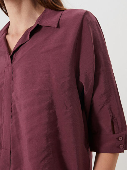 G?mlek Yaka Modal Kar???ml? Bluz