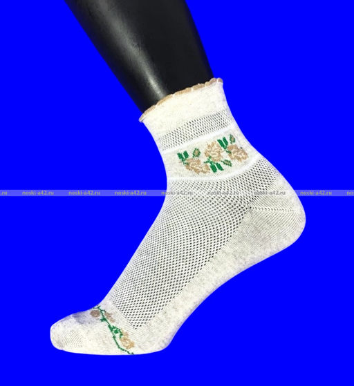 Цена за 10 пар. Беларусь носки женские лен СЕТКА арт Ж-105